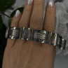 Vintage 925 Sterling Silver Abalone Mother of Pearl Bracelet Length 7