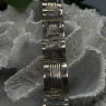 Vintage 925 Sterling Silver Abalone Mother of Pearl Bracelet Length 7