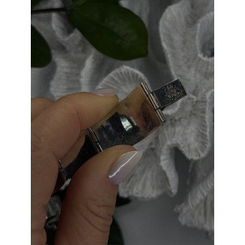 Vintage 925 Sterling Silver Abalone Mother of Pearl Bracelet Length 7