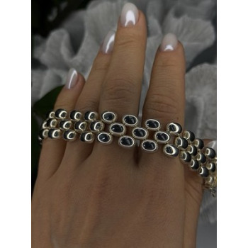 Italy Milor Elegant Design 925 Sterling Silver Bracelet Size 7.5