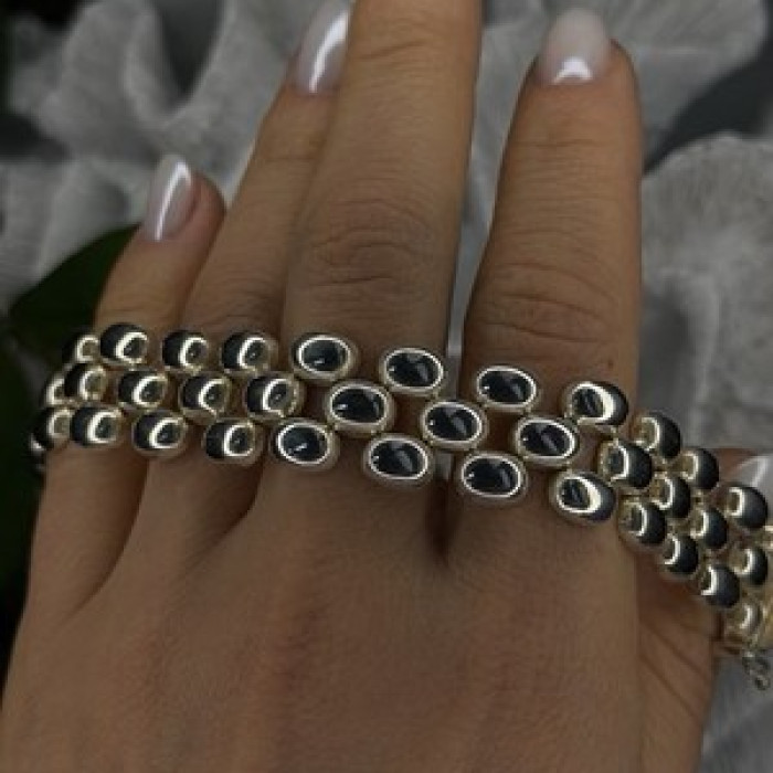 Italy Milor Elegant Design 925 Sterling Silver Bracelet Size 7.5