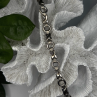 Vintage Design X-shaped & Circular Links 925 Sterling Silver Bracelet 7.5