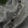 Vintage Design X-shaped & Circular Links 925 Sterling Silver Bracelet 7.5