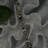 Vintage Design X-shaped & Circular Links 925 Sterling Silver Bracelet 7.5