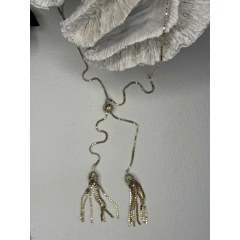 925 Sterling Silver Beautiful Necklace Chain with Charm Adjustable