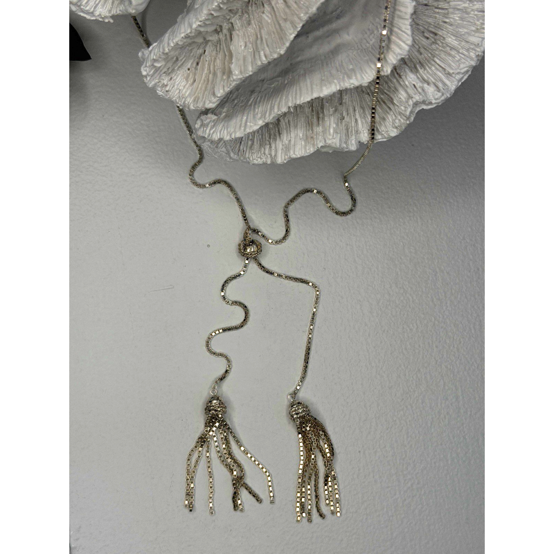 925 Sterling Silver Beautiful Necklace Chain with Charm Adjustable