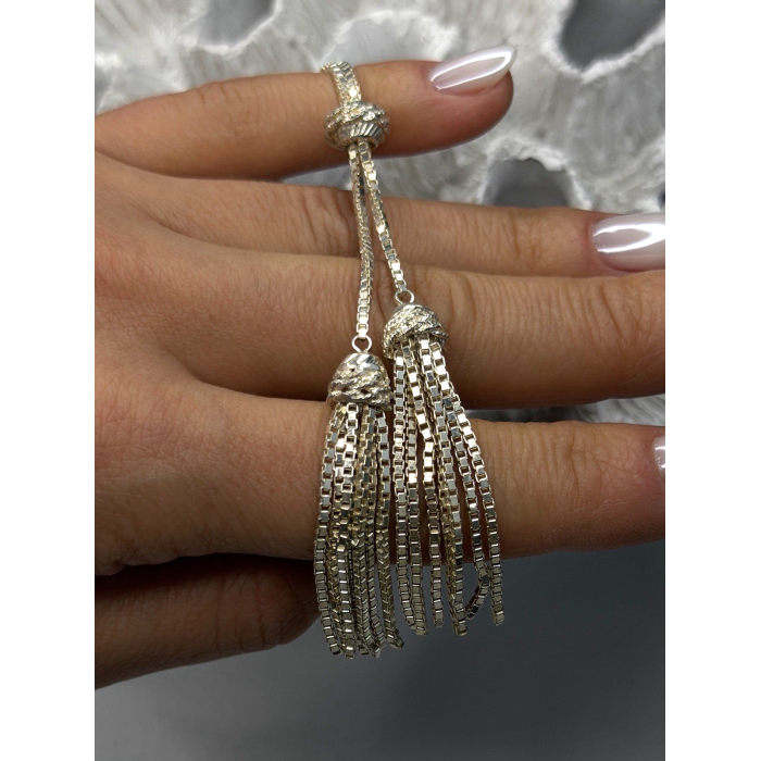 925 Sterling Silver Beautiful Necklace Chain with Charm Adjustable