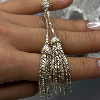 925 Sterling Silver Beautiful Necklace Chain with Charm Adjustable