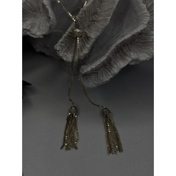 925 Sterling Silver Beautiful Necklace Chain with Charm Adjustable