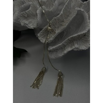 925 Sterling Silver Beautiful Necklace Chain with Charm Adjustable