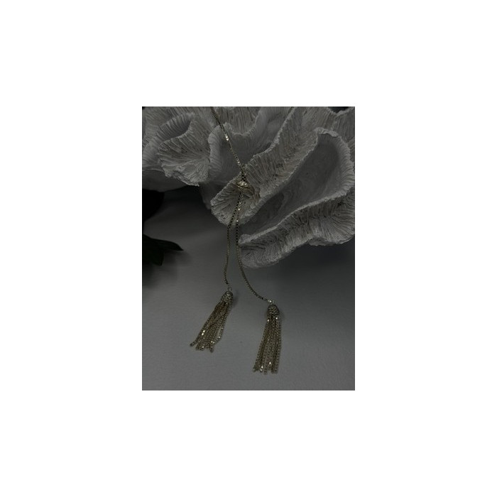 925 Sterling Silver Beautiful Necklace Chain with Charm Adjustable