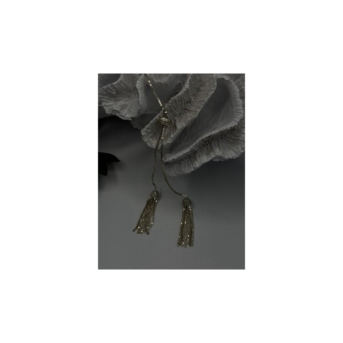 925 Sterling Silver Beautiful Necklace Chain with Charm Adjustable