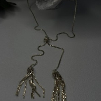 925 Sterling Silver Beautiful Necklace Chain with Charm Adjustable