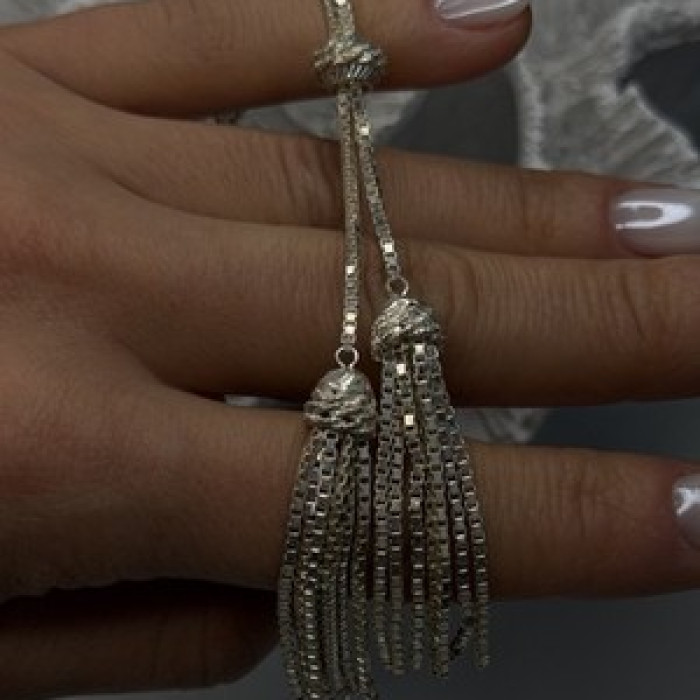 925 Sterling Silver Beautiful Necklace Chain with Charm Adjustable