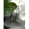 Filigree Teardrop Dangle 925 Sterling Silver Earrings