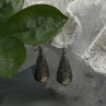 Filigree Teardrop Dangle 925 Sterling Silver Earrings