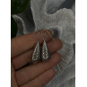 Filigree Teardrop Dangle 925 Sterling Silver Earrings
