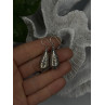 Filigree Teardrop Dangle 925 Sterling Silver Earrings