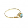 10K Yellow Gold Topaz & Diamond Ring Size 6.75