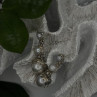 Beautiful Dangle 925 Sterling Silver White Pearls Earrings