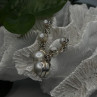 Beautiful Dangle 925 Sterling Silver White Pearls Earrings