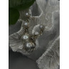 Beautiful Dangle 925 Sterling Silver White Pearls Earrings