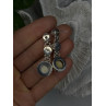 Beautiful Dangle 925 Sterling Silver White Pearls Earrings