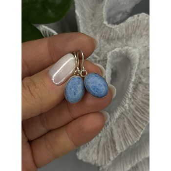 Vintage 925 Sterling Silver Dangle Lapis Earrings