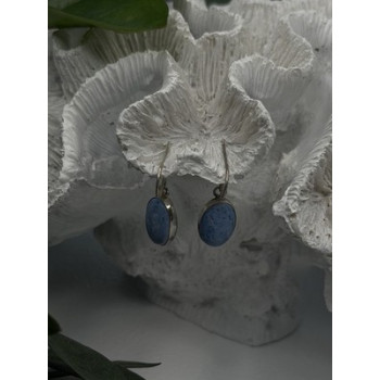 Vintage 925 Sterling Silver Dangle Lapis Earrings