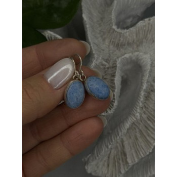 Vintage 925 Sterling Silver Dangle Lapis Earrings