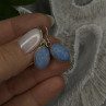 Vintage 925 Sterling Silver Dangle Lapis Earrings