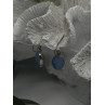Vintage 925 Sterling Silver Dangle Lapis Earrings