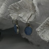 Vintage 925 Sterling Silver Dangle Lapis Earrings
