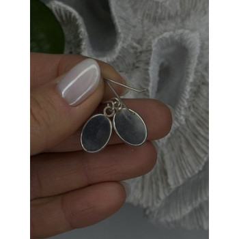 Vintage 925 Sterling Silver Dangle Lapis Earrings