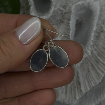 Vintage 925 Sterling Silver Dangle Lapis Earrings