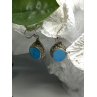 Dangle Vintage 925 Sterling Silver Blue Turquoise Earrings