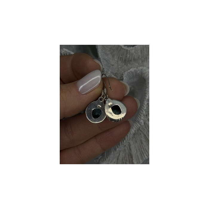 Dangle Vintage 925 Sterling Silver Blue Turquoise Earrings