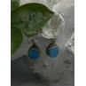 Dangle Vintage 925 Sterling Silver Blue Turquoise Earrings