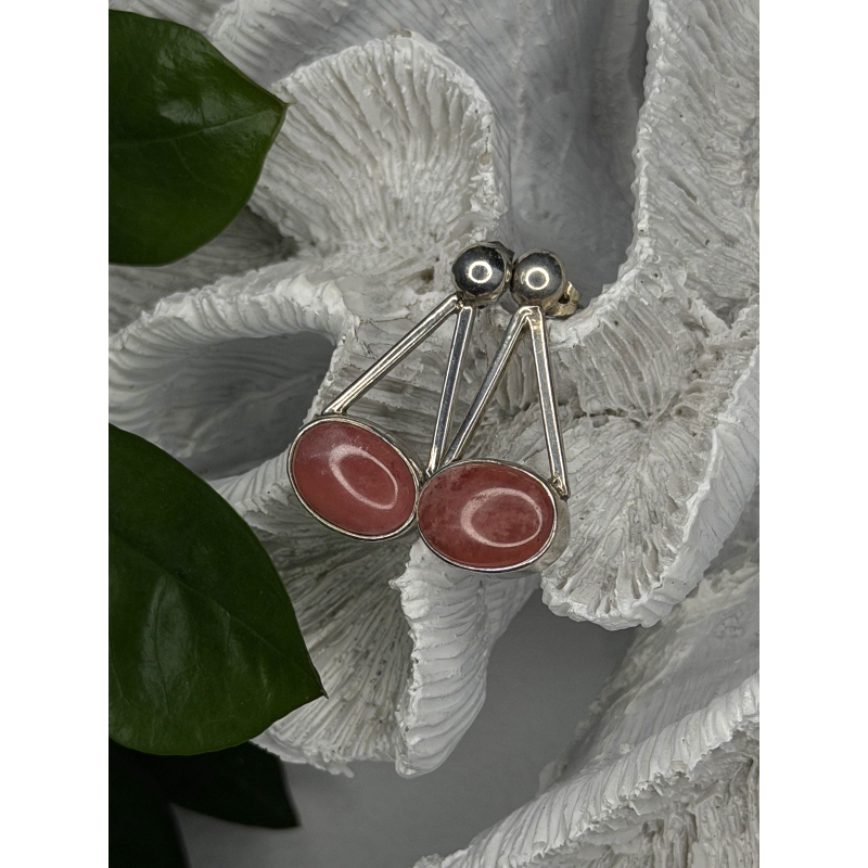 Vintage Mexico 925 Sterling Silver Carnelian Earrings