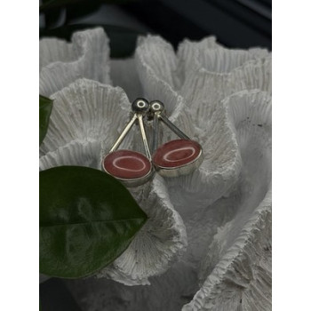 Vintage Mexico 925 Sterling Silver Carnelian Earrings