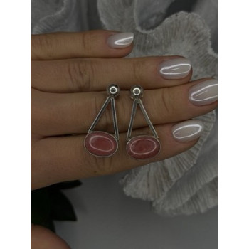 Vintage Mexico 925 Sterling Silver Carnelian Earrings