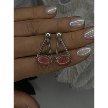 Vintage Mexico 925 Sterling Silver Carnelian Earrings