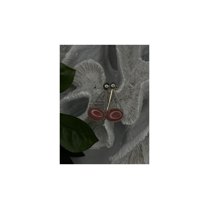 Vintage Mexico 925 Sterling Silver Carnelian Earrings