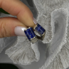 Vintage 925 Sterling Silver Sodalite Earrings