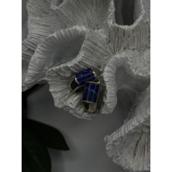 Vintage 925 Sterling Silver Sodalite Earrings