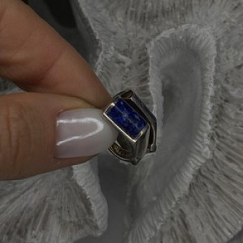 Vintage 925 Sterling Silver Sodalite Earrings