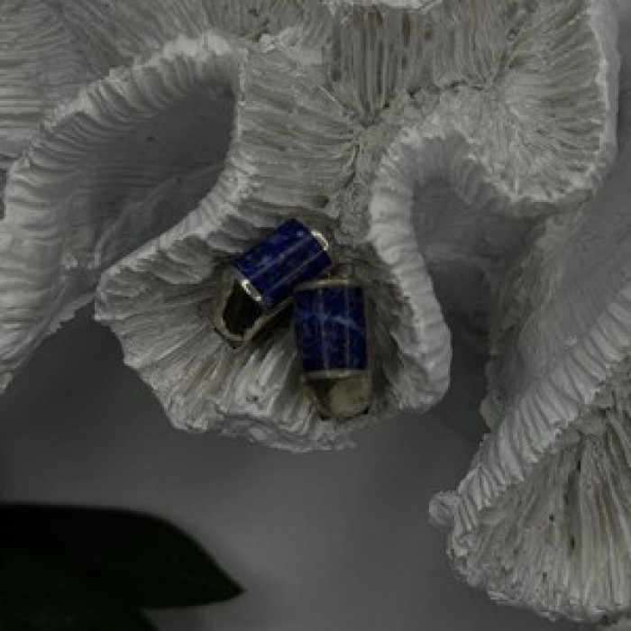 Vintage 925 Sterling Silver Sodalite Earrings