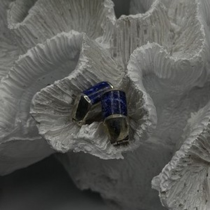 Vintage 925 Sterling Silver Sodalite Earrings