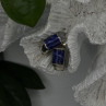 Vintage 925 Sterling Silver Sodalite Earrings