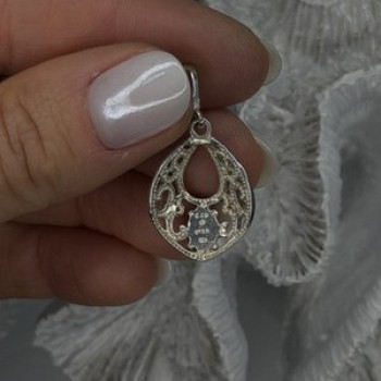 925 Sterling Silver Yellow and Rose Gold Plated Leaf Turquoise Pendant